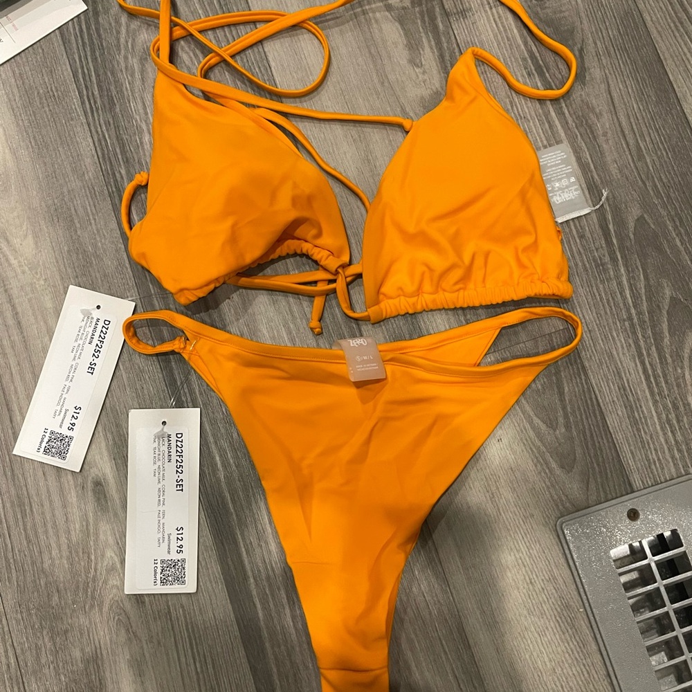 Vibrant Orange Bikini Set